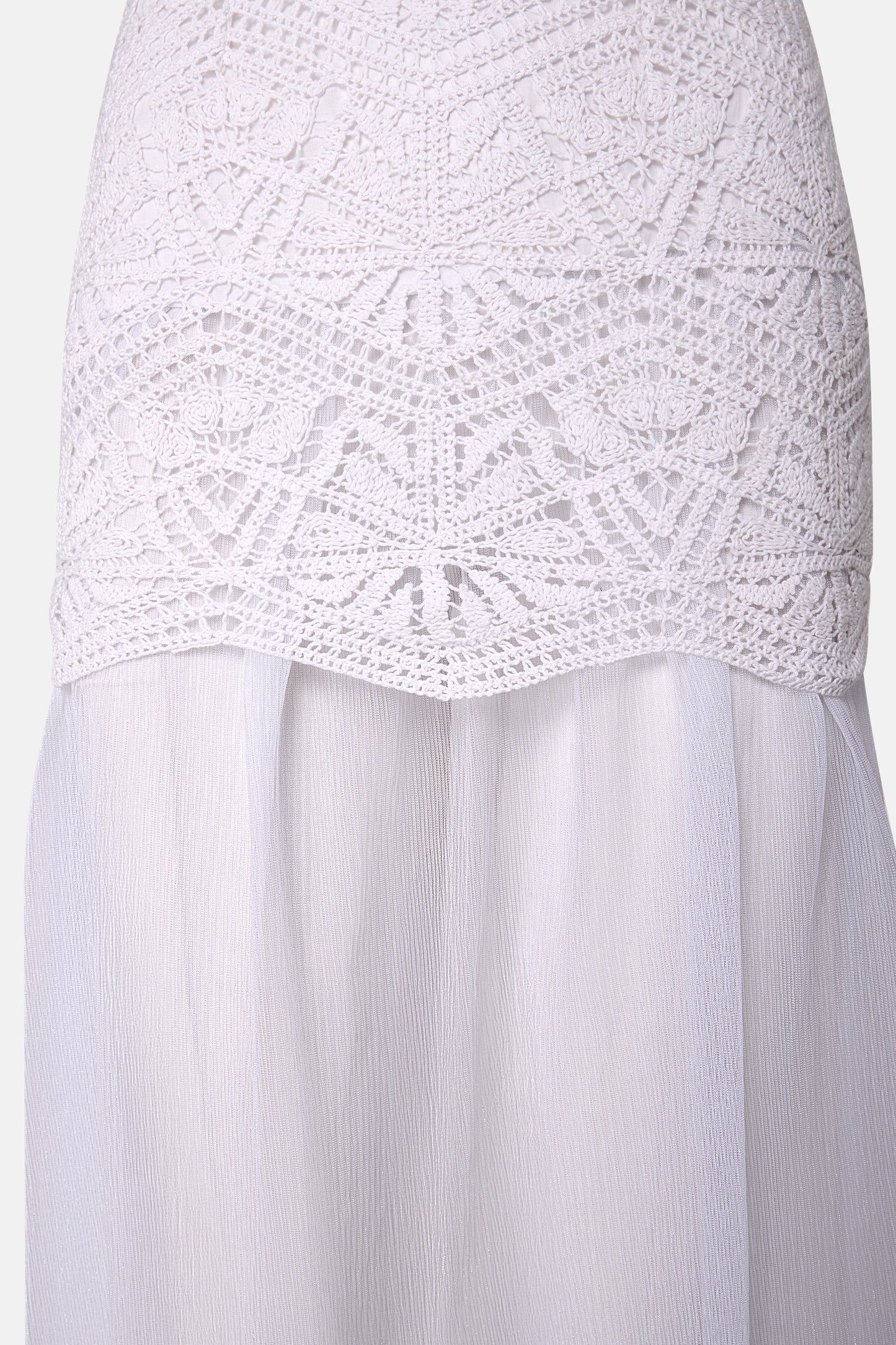 Azure Crochet Dress - White