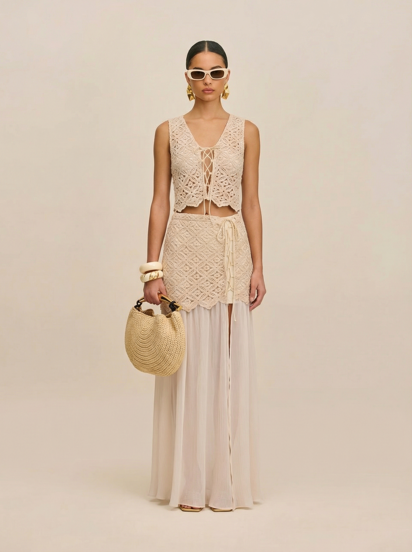 anitas Dune Crochet Co-ord Set - Quiet Luxury Resortwear UAE