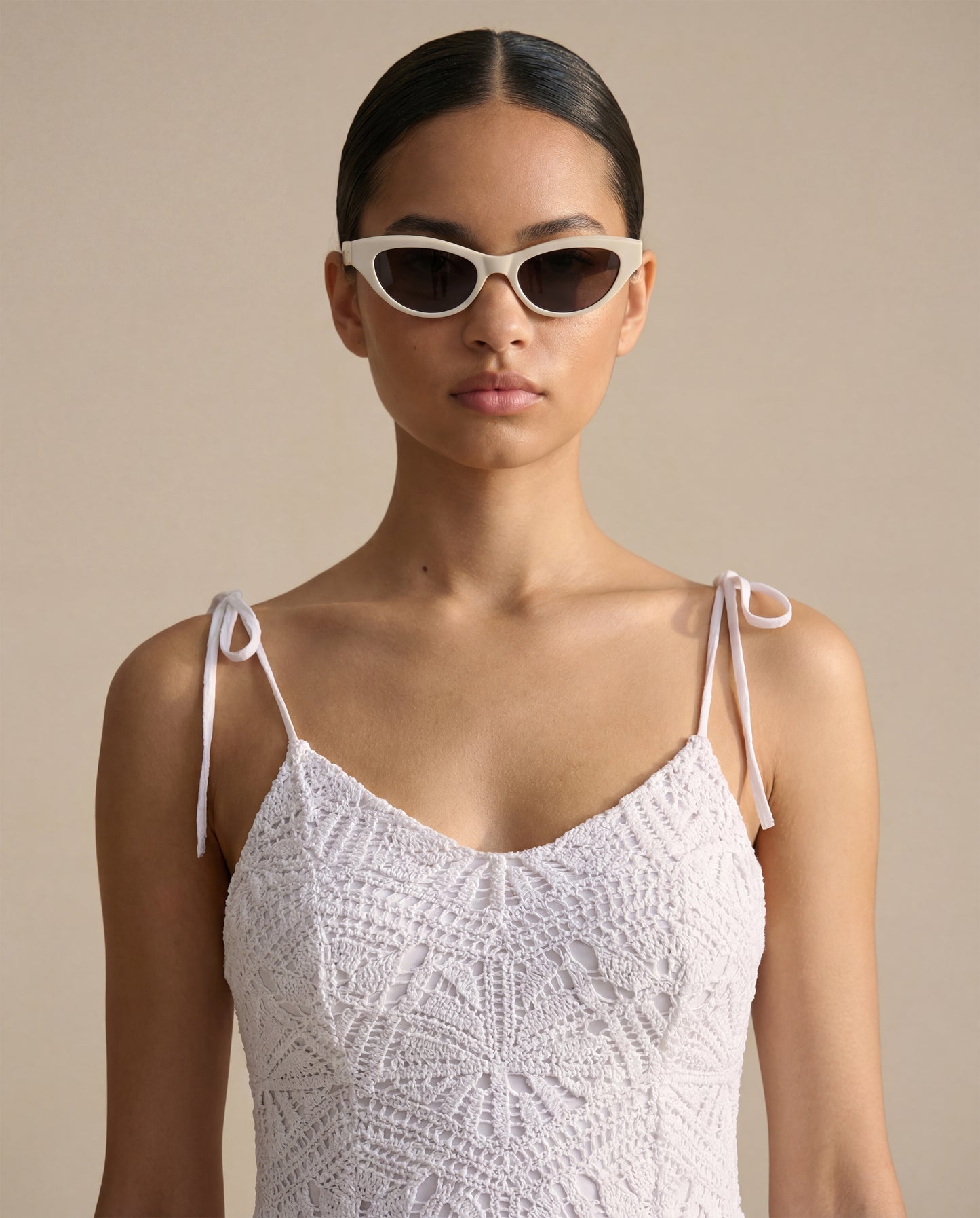 Azure Crochet Dress - White